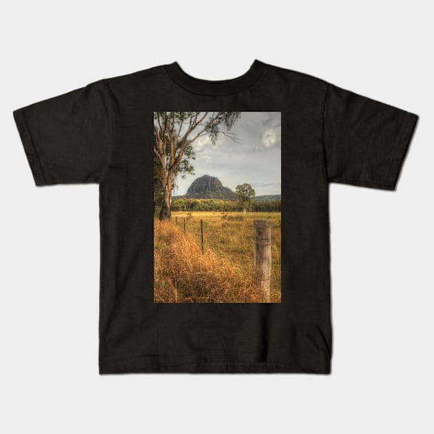 Timor Rock in the Warrumbungles Kids T-Shirt by Michaelm43